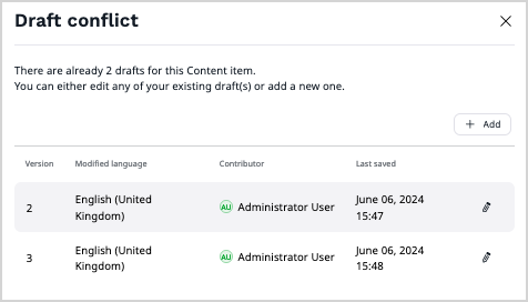 Draft conflict Draft conflict