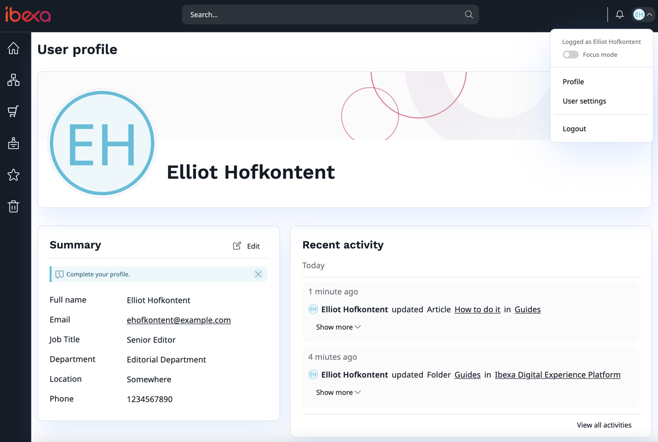 User profile