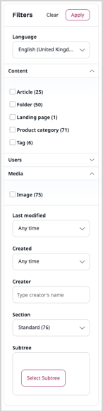 Filtered Search